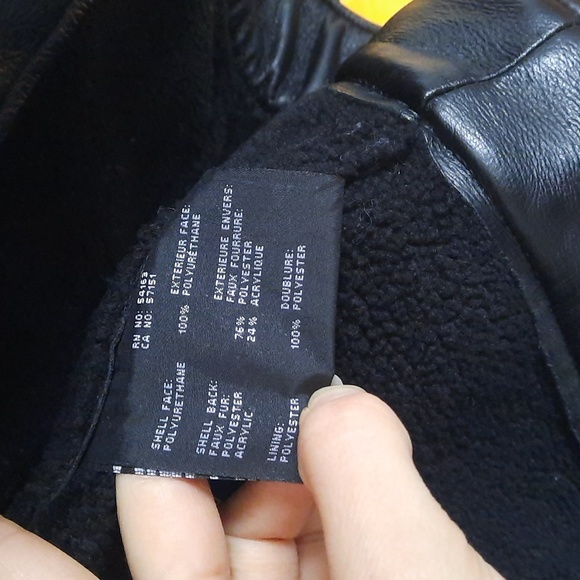 Like New Andrew Marc Faux Shearling Leather Moto Jacket - Picture 10 of 11
